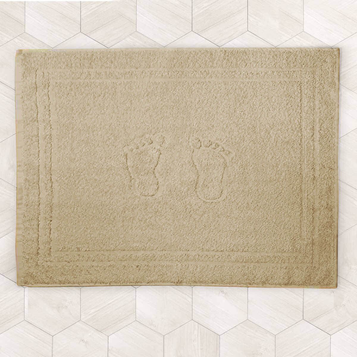 Toalha de Piso Pezinhos Bege Hotelaria - 50x70CM - Gramatura 485g/m2 - Peso: 170g