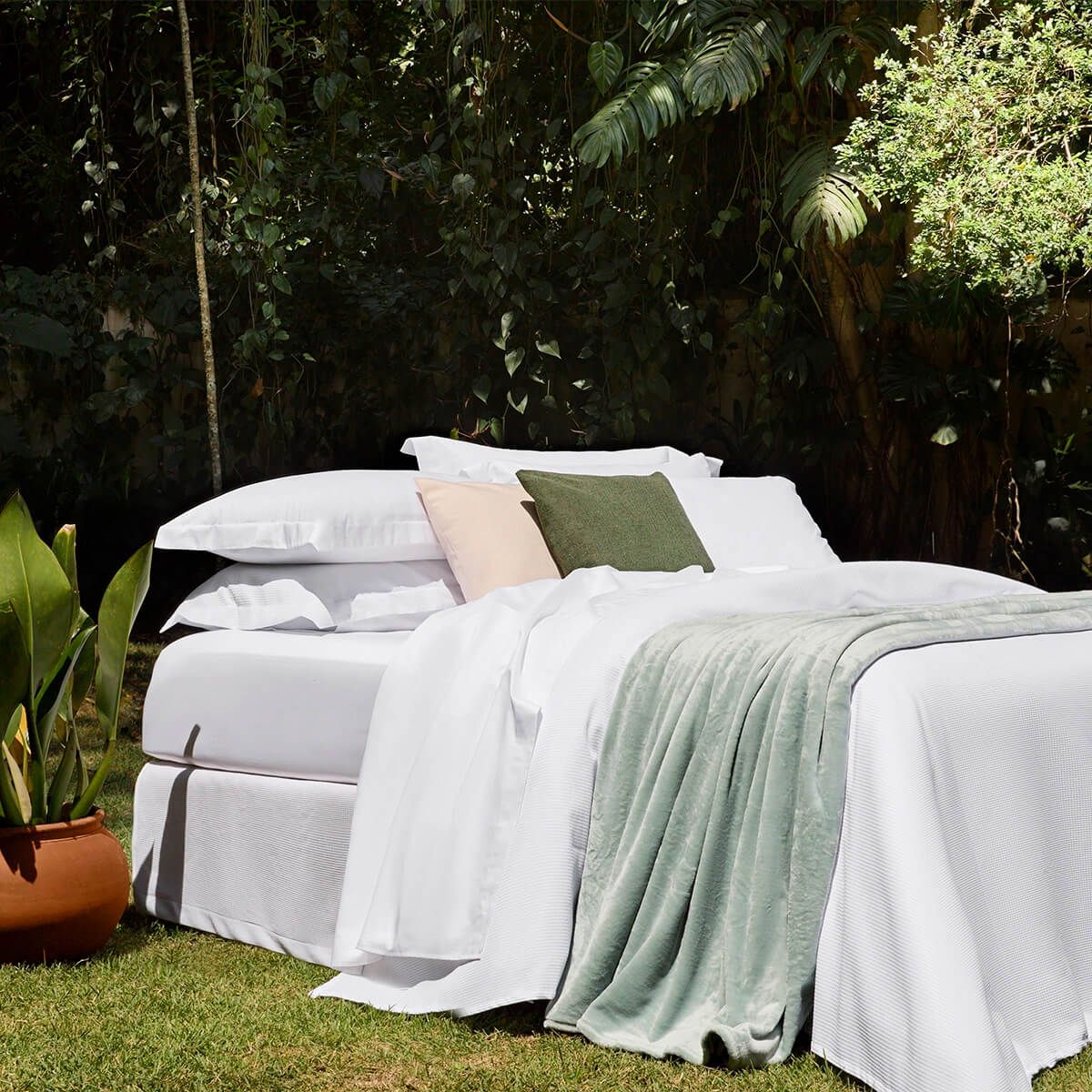 Lençol para Hotel Solteiro King Sem Elast 190x270cm 400 Fios 100% Algodão - Serenity