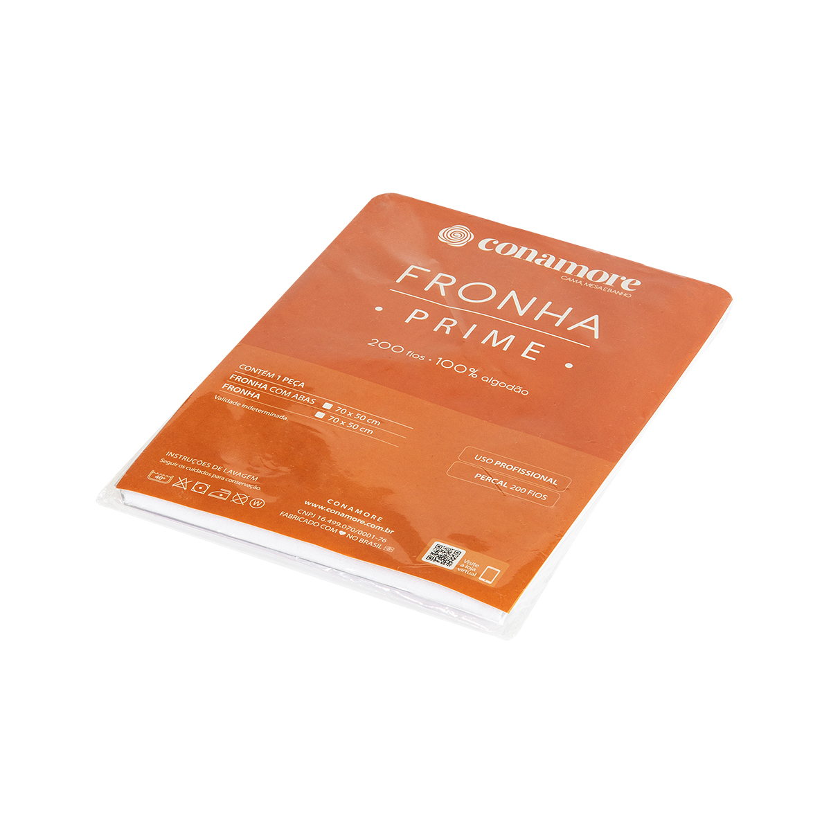 Fronha Branca, 200 fios, 100% algodão Embalagem - Prime Conamore