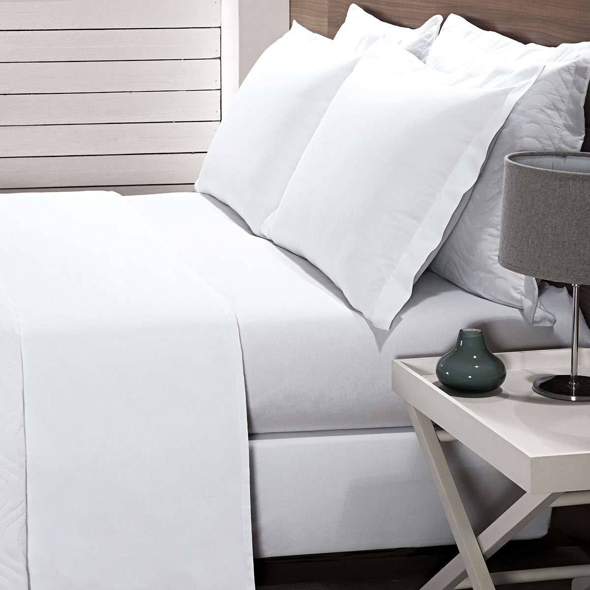 Lençol Casal King sem elástico para hotel - 200 fios - 100% algodão - Hotelaria