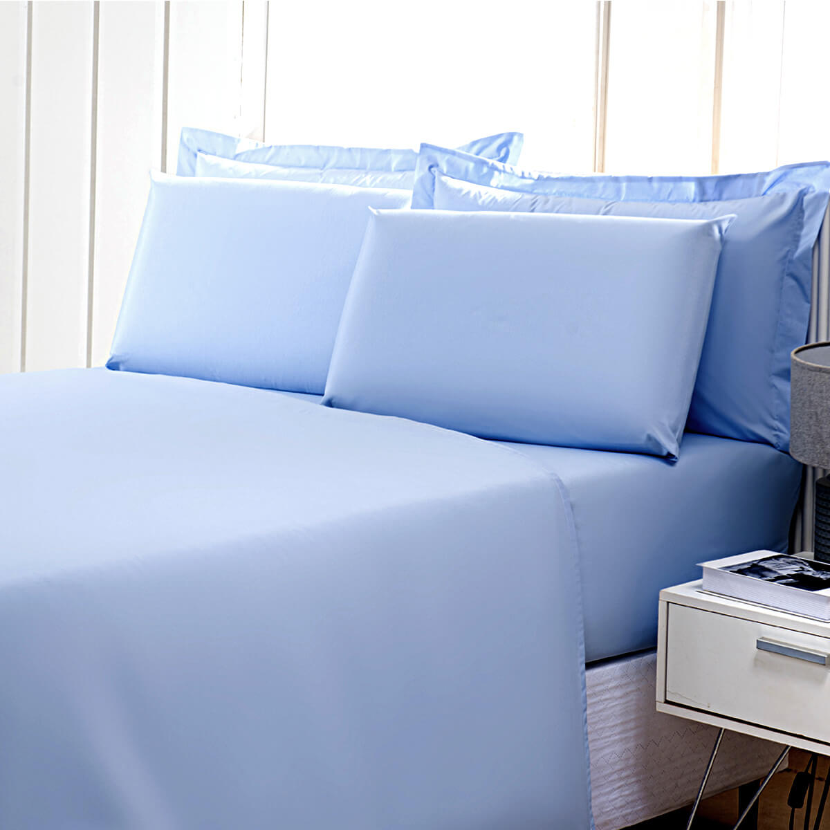 lençol 180 fios azul infinity