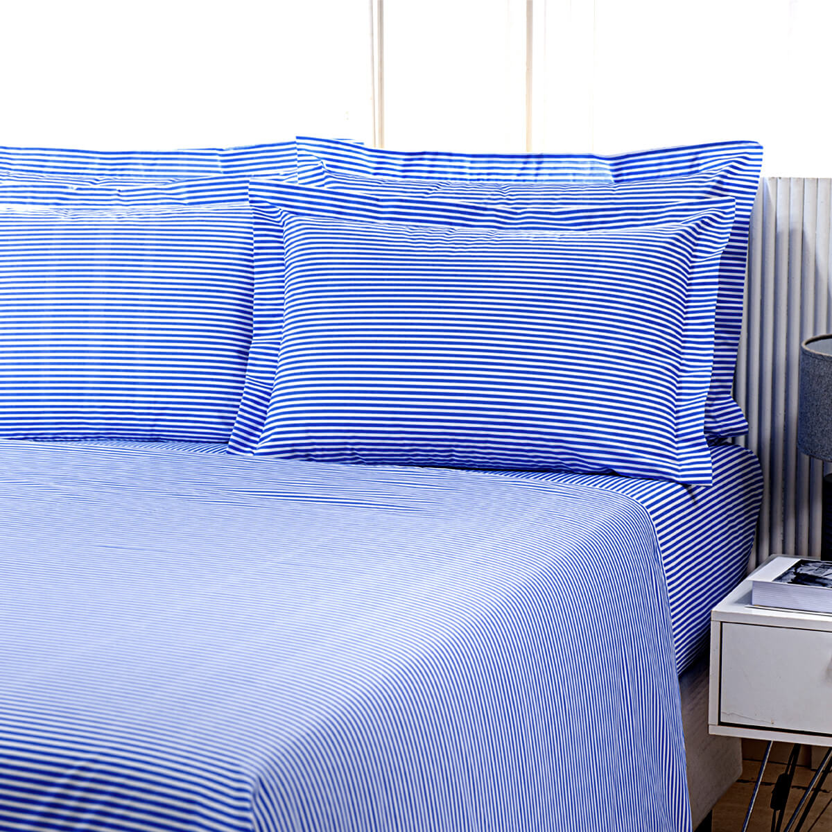 FRONHA LISTRADA AZUL PARA HOTEL