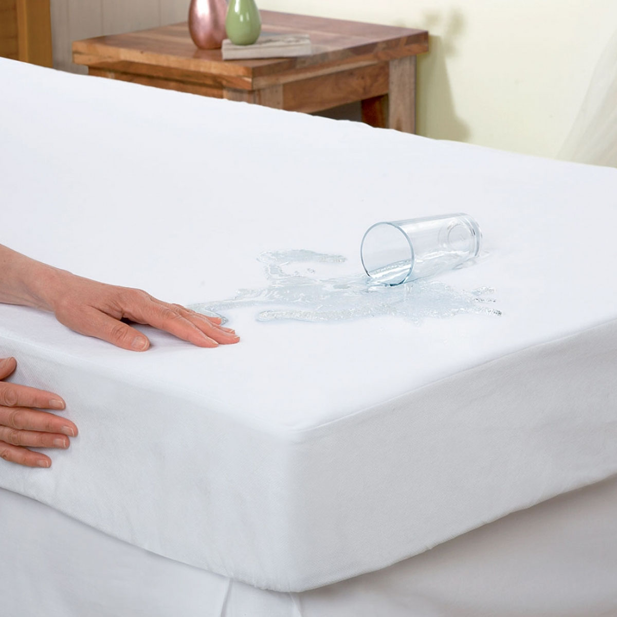 Protetor de colchão Impermeável Liso Queen