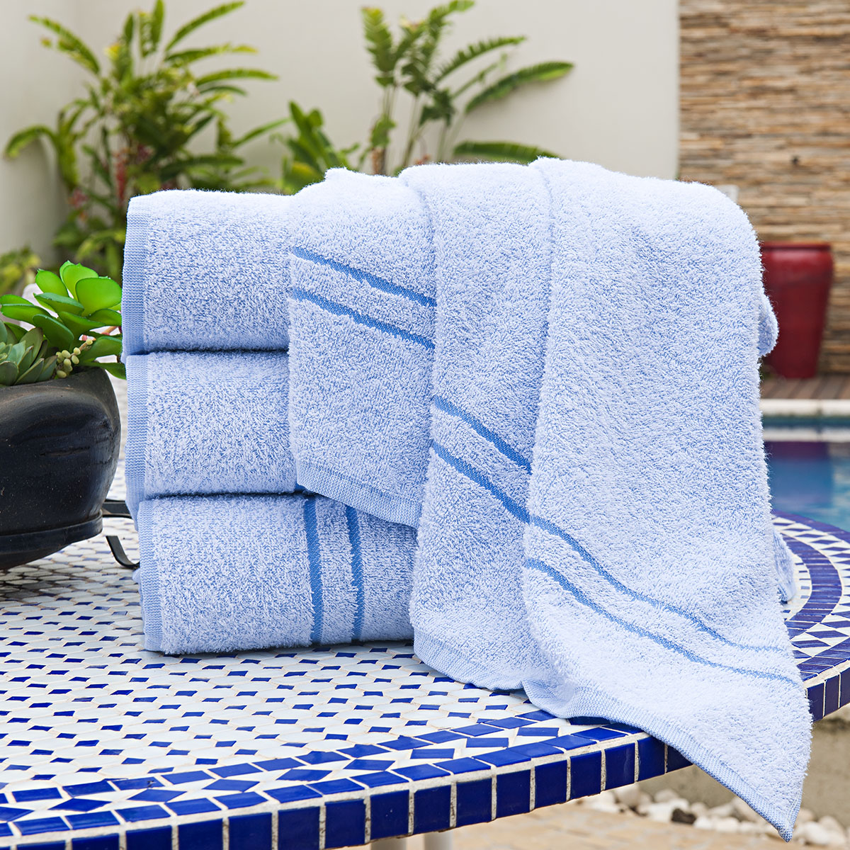 Toalha Piscina Fit Azul - Conamore